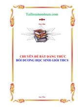 Chuyên đề Bất đẳng thức - Bồi dưỡng học sinh giỏi THCS